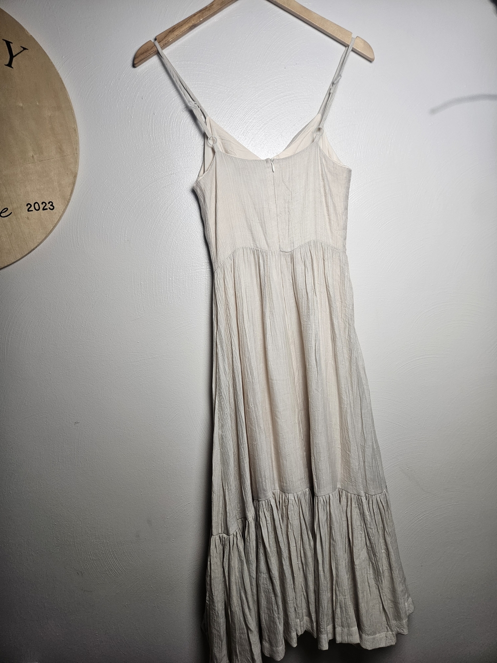 Petal & Pup Cream Maxi Dress with Tie Front - Picture 8 of 9
